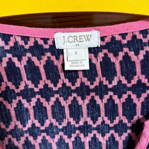 J. Crew Pink Blue Patterned Tunic Women’s US Small - Picture 3 of 6